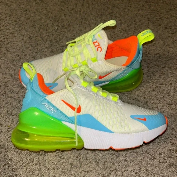 Nike Shoes Nike Kids Air Max 27 Lime Green Blue And Orange - Main Image
